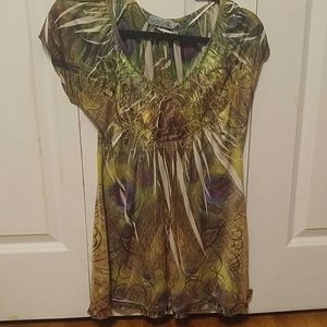 Long colorful blouse